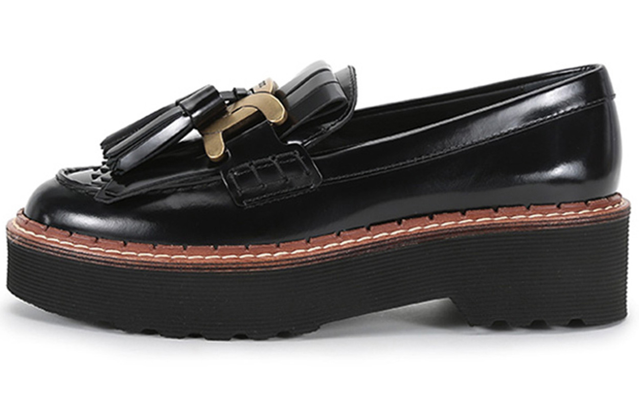 (W) TOD'S Kate Loafer 'Black Leather'