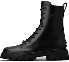 (Women) TOD'S Leather Fashion Round Toe Mid-Calf Martin Boot 'Black' XXW08J0EY53RBTB999 (Women) TOD'S Leather Fashion Round Toe Mid-Calf Martin Boot 'Black' XXW08J0EY53RBTB999