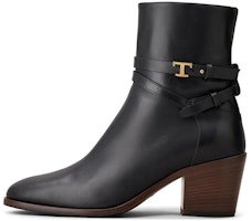 (Women) TOD'S Leather Round-Toe Chunky Heel Ankle Boot 'Black' XXW02J0HU50GOCB999 (Women) TOD'S Leather Round-Toe Chunky Heel Ankle Boot 'Black' XXW02J0HU50GOCB999