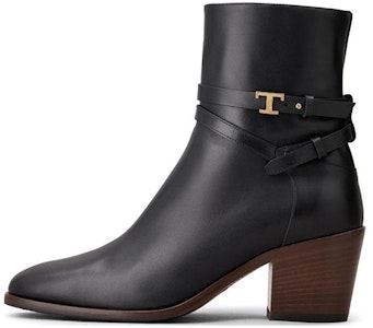(W) 토즈 블랙 가죽 앵클 부츠 (둥근 앞코, 청키 힐) XXW02J0HU50GOCB999 Buy (W) 토즈 블랙 가죽 앵클 부츠 (둥근 앞코, 청키 힐) XXW02J0HU50GOCB999