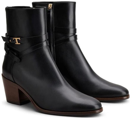 (W) TOD'S 黑色圆头皮革粗跟踝靴 XXW02J0HU50GOCB999 Order (W) TOD'S 黑色圆头皮革粗跟踝靴 XXW02J0HU50GOCB999
