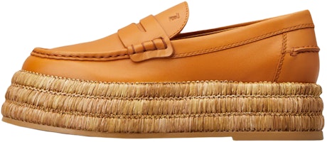 (Women) TOD'S Leather Round-Toe Slip-On Platform 'Orange' XXW72K0GQ90N6MG622 (Women) TOD'S Leather Round-Toe Slip-On Platform 'Orange' XXW72K0GQ90N6MG622