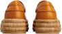 (W) TOD'S Kulit Slip-On Platform 'Orange' Berhujung Bulat XXW72K0GQ90N6MG622