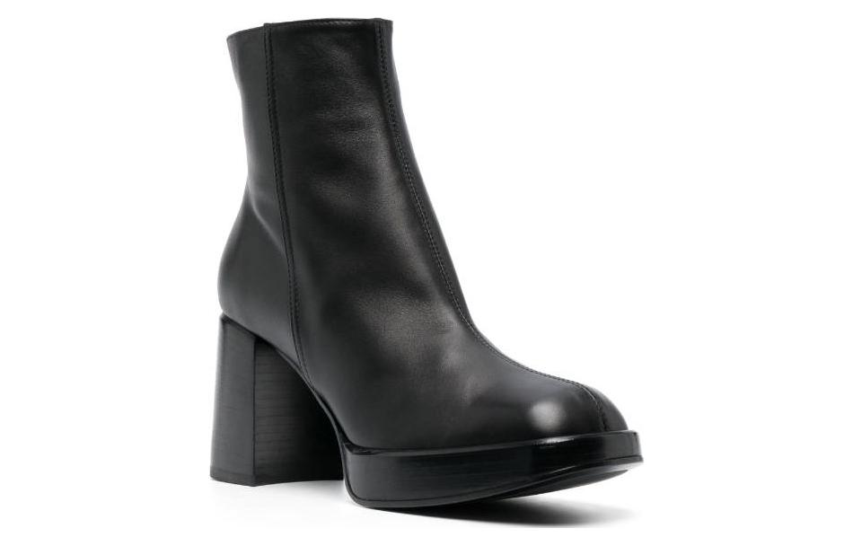 (W) TOD'S Leather Round Toe Zippered Ankle Boot 'Black' 圖 2