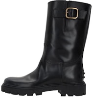 (Women) TOD'S Leather Slip-On Round Toe Booties 'Black' XXW08J0HL80RBTB999 (Women) TOD'S Leather Slip-On Round Toe Booties 'Black' XXW08J0HL80RBTB999