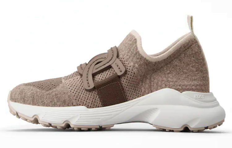 (W) TOD'S Wool Blend Tech Fabric Slip-On 'Light Brown'