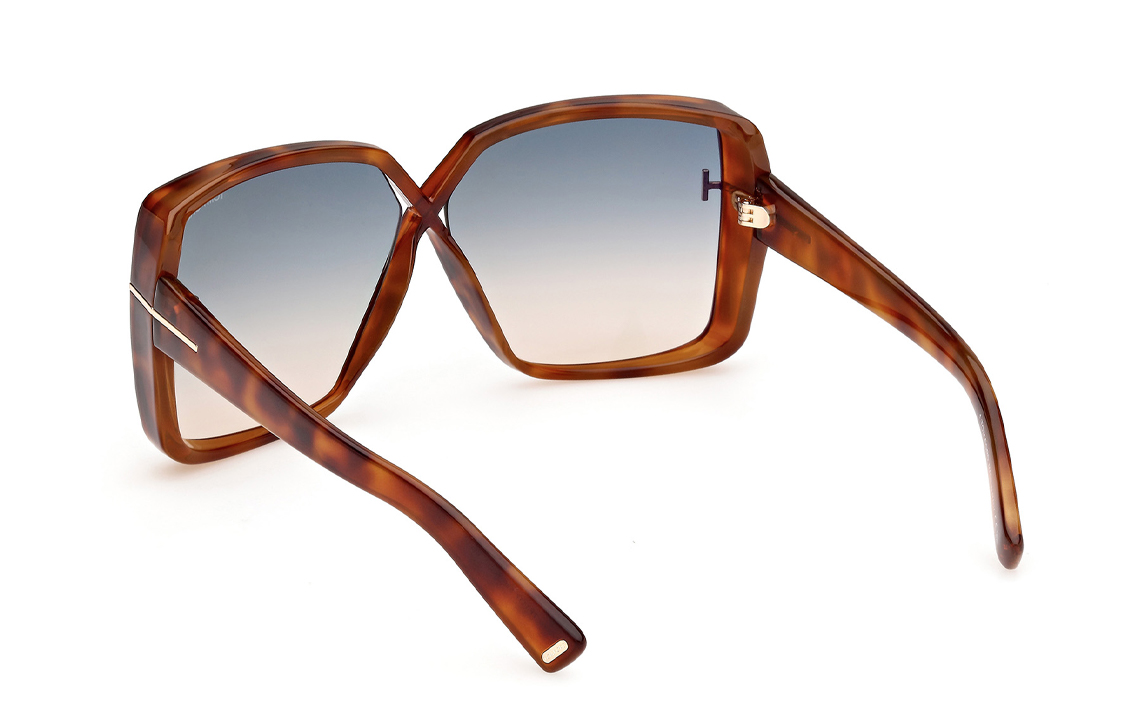 (Women) TOM FORD  Irregular Tortoishell Sunglasses with Textured Temples. FT111753P 圖 5