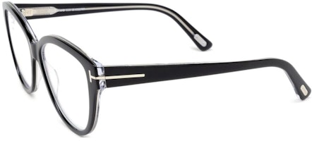 (Women) TOM FORD Oval Black Optical Glasses with Logo on Temples. FT5954B (Women) TOM FORD Oval Black Optical Glasses with Logo on Temples. FT5954B