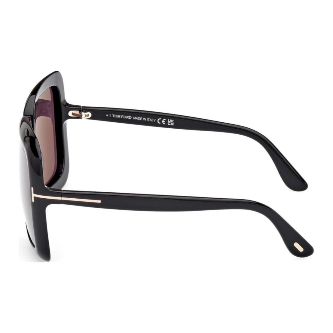 (Women) TOM FORD  Square Sunglasses Black with Logo Details. FT1156 圖 3