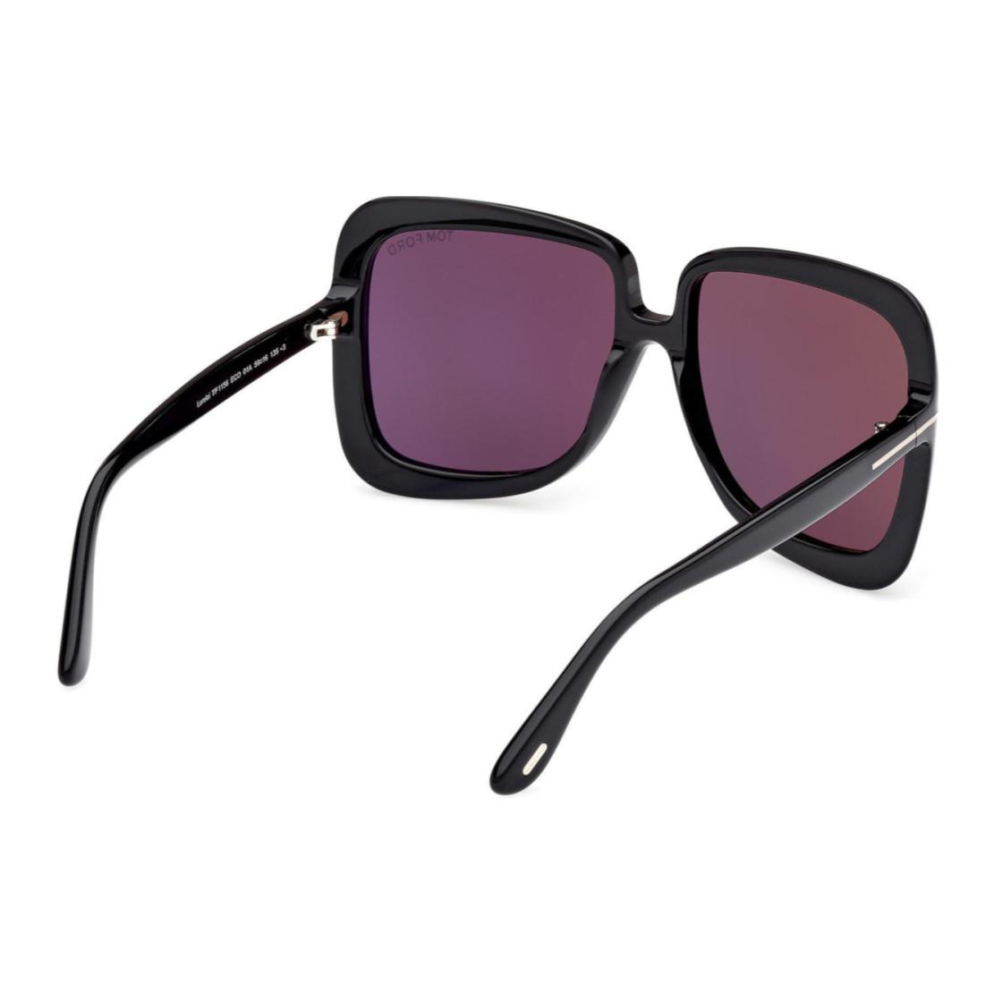 (Women) TOM FORD  Square Sunglasses Black with Logo Details. FT1156 圖 5