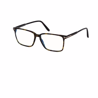 (Women) TOM FORD Tortoiseshell Irregular Optical Glasses with Logo Detail. FT569654052