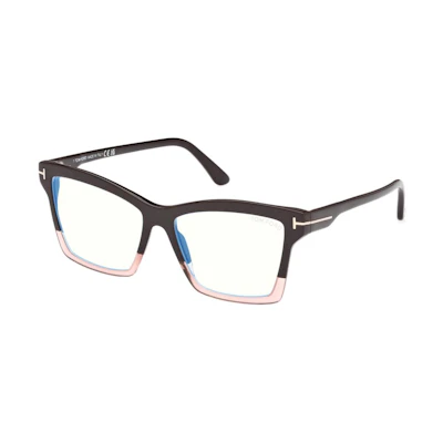 (Women) TOM FORD Butterfly Optical Glasses Black/Pink Logo Design. FT5964B-050