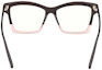 Shop (W) TOM FORD Kacamata Optik Butterfly Hitam/Pink Logo Desain. FT5964B-050