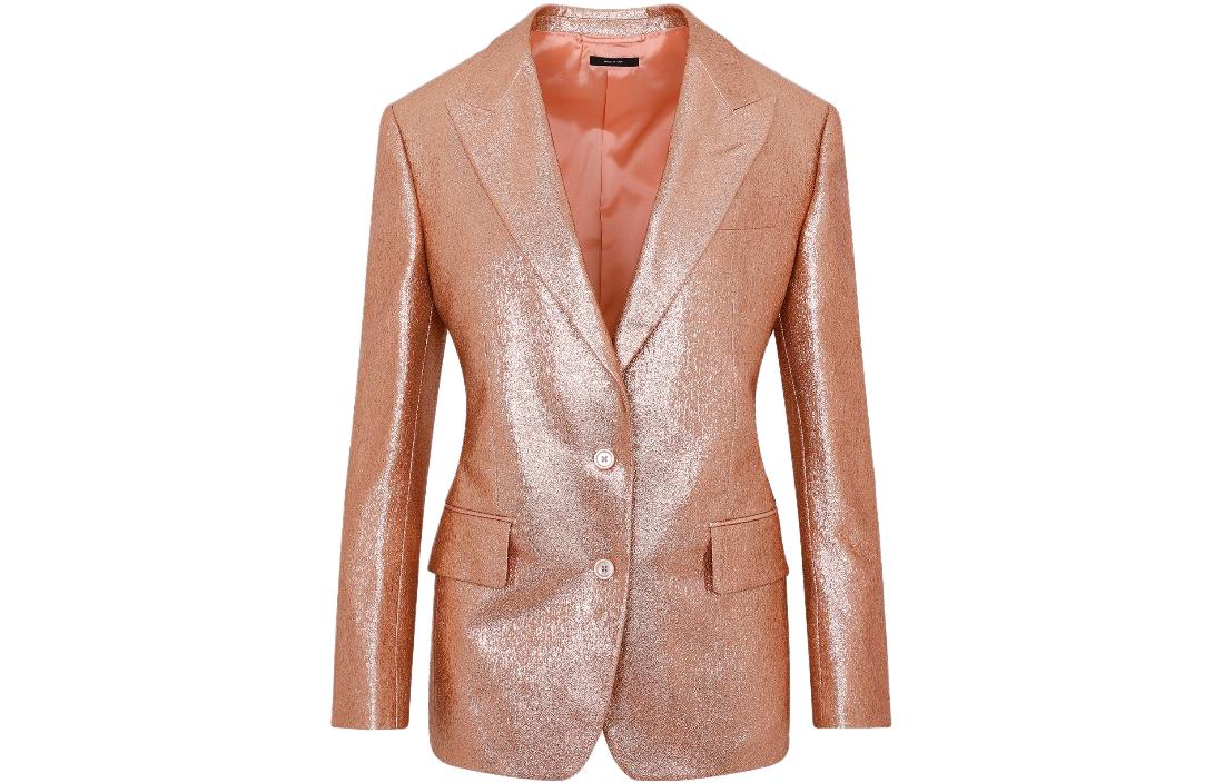 (Women) TOM FORD SS23 Pink Solid Single-Breasted Long Sleeve Jacket GI2945FAX1044DP013 圖 2