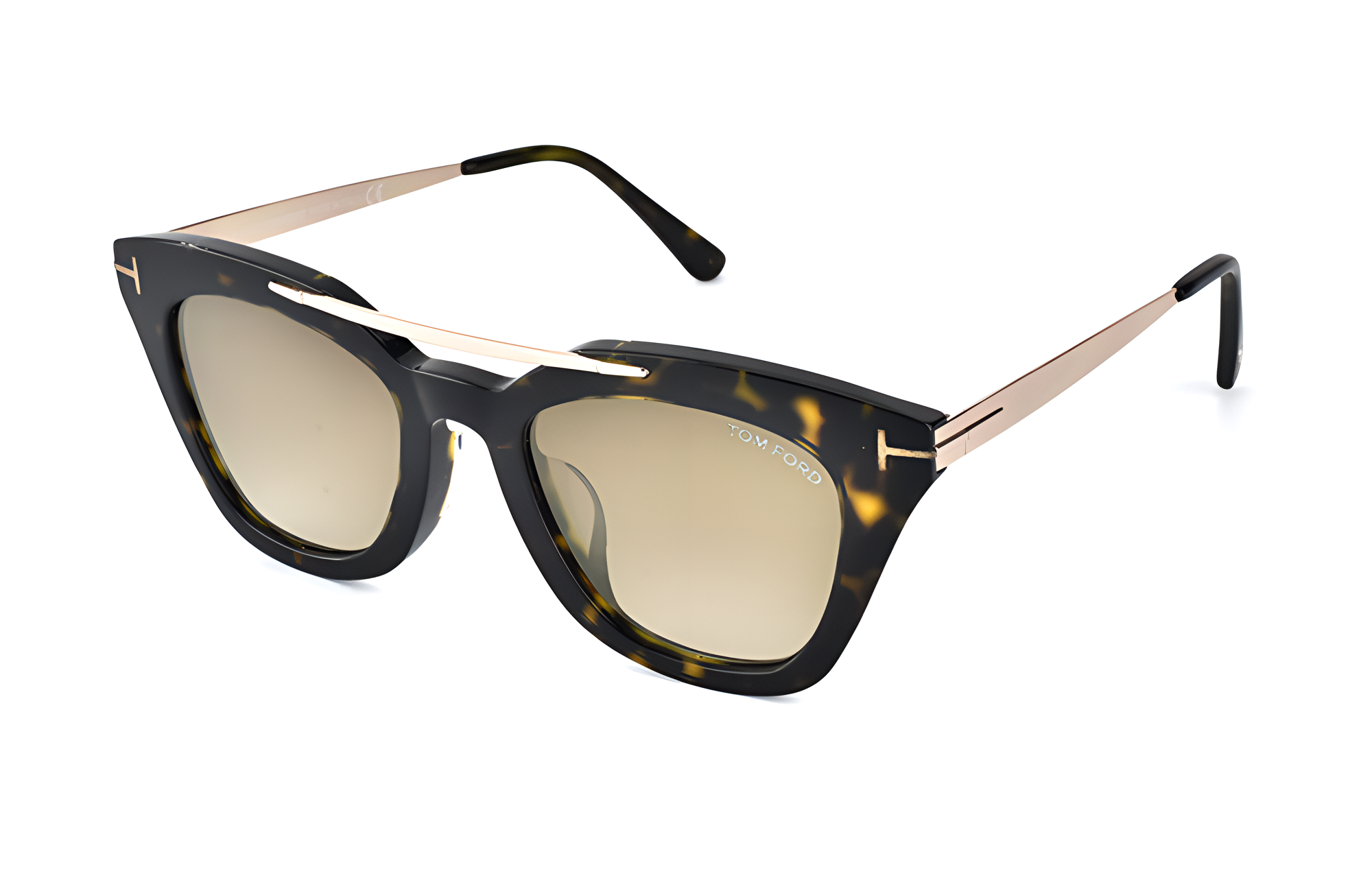 (Women) Tom Ford TF  Irregular Alloy Frame Sunglasses with Logo, Multi-Color Options. TF0575F