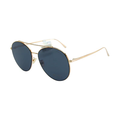 (Women) Tom Ford TF Full-Frame Classic Aviator Gradient Sunglasses Gray Purple Unisex Trendy Style TF0757-D-28A