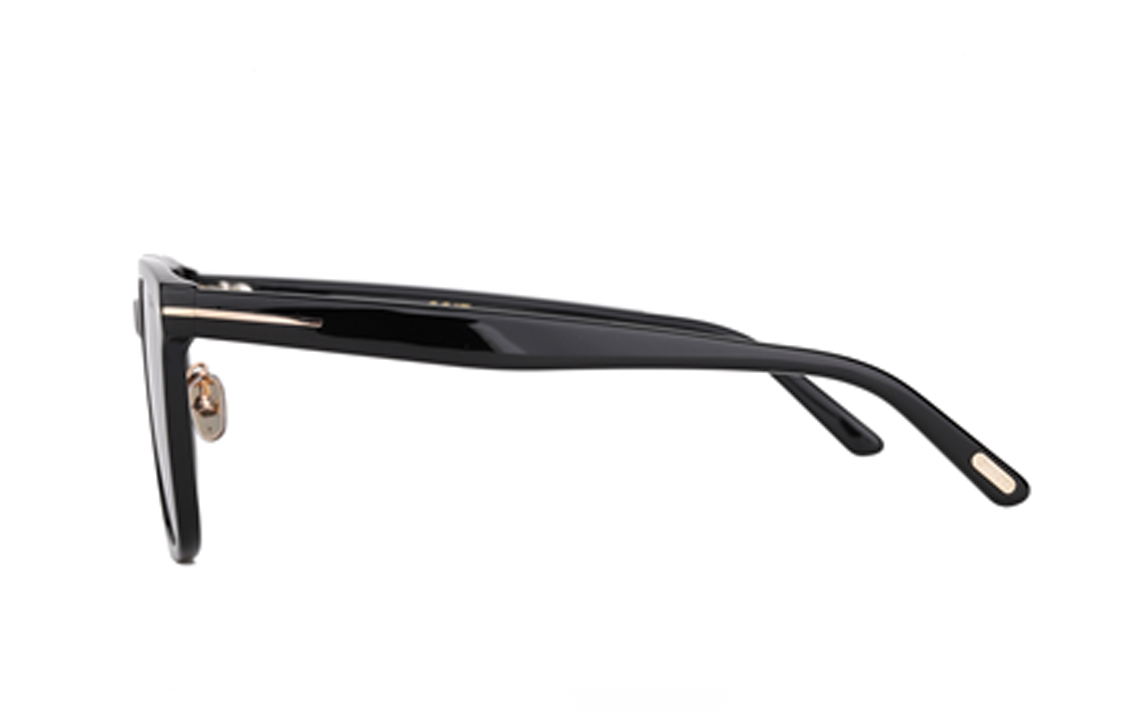 Shop (W) 汤姆福特TF女士黑色长方形醋酸板太阳眼镜 - 标志性镜脚设计 TF1136-K-01A-56