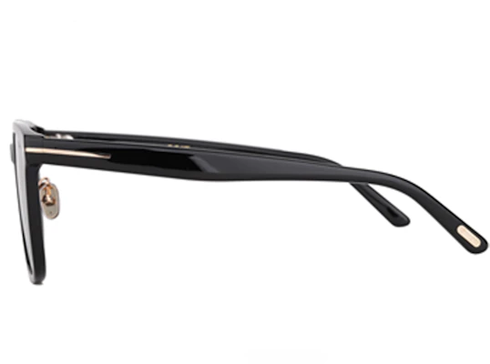 (W) 汤姆福特TF女士黑色长方形醋酸板太阳眼镜 - 标志性镜脚设计 TF1136-K-01A-56 Shop (W) 汤姆福特TF女士黑色长方形醋酸板太阳眼镜 - 标志性镜脚设计 TF1136-K-01A-56