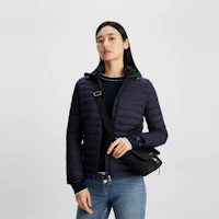 Shop (Women) Tommy Hilfiger 90 Down Hooded Quilted Casual Lightweight Puffer Jacket XW0XW02259