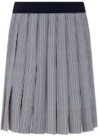 (Women) Tommy Hilfiger Badge Stripe Pleated Skirt - Black/White/Red. WW0WW40972 (Women) Tommy Hilfiger Badge Stripe Pleated Skirt - Black/White/Red. WW0WW40972