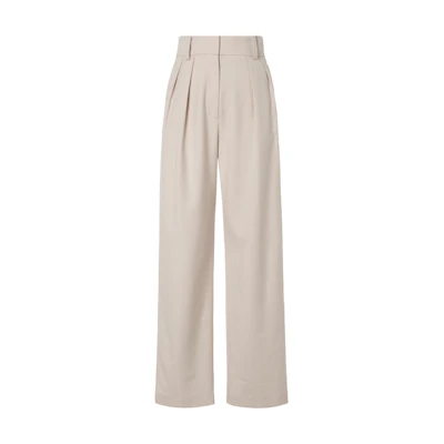 (Women) Tommy Hilfiger Beige Mid-Rise Straight-Leg Casual Pants. WW0WW39725-ABH