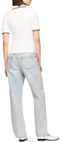 Lookbook (Women) Tommy Hilfiger Beige Slim Fit Embroidered Polo Shirt Short Sleeve. WW0WW41288-YBL