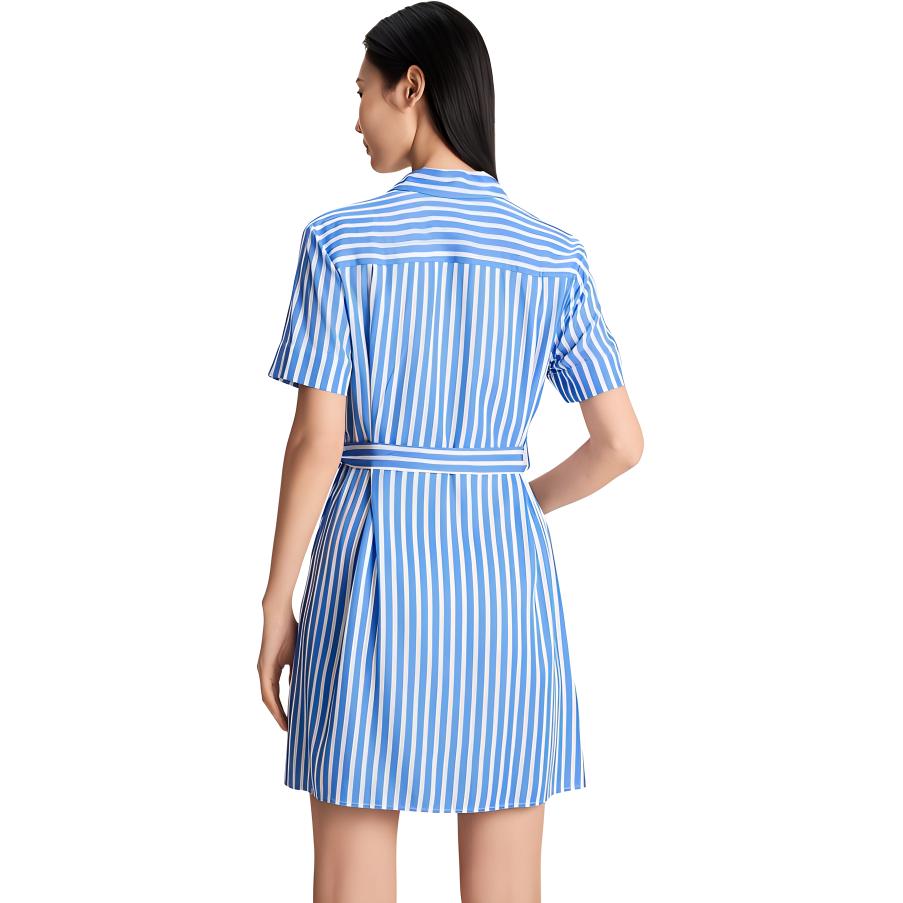 Sizing (W) 汤米·希尔费格 休闲时尚短袖腰带连衣裙 WW0WW42035