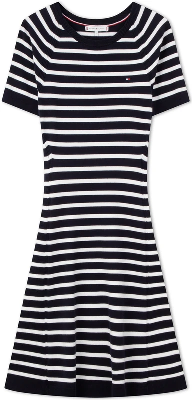 women-tommy-hilfiger-casual-slim-fit-short-sleeve-round-neck-dress-ww-0-ww-42461