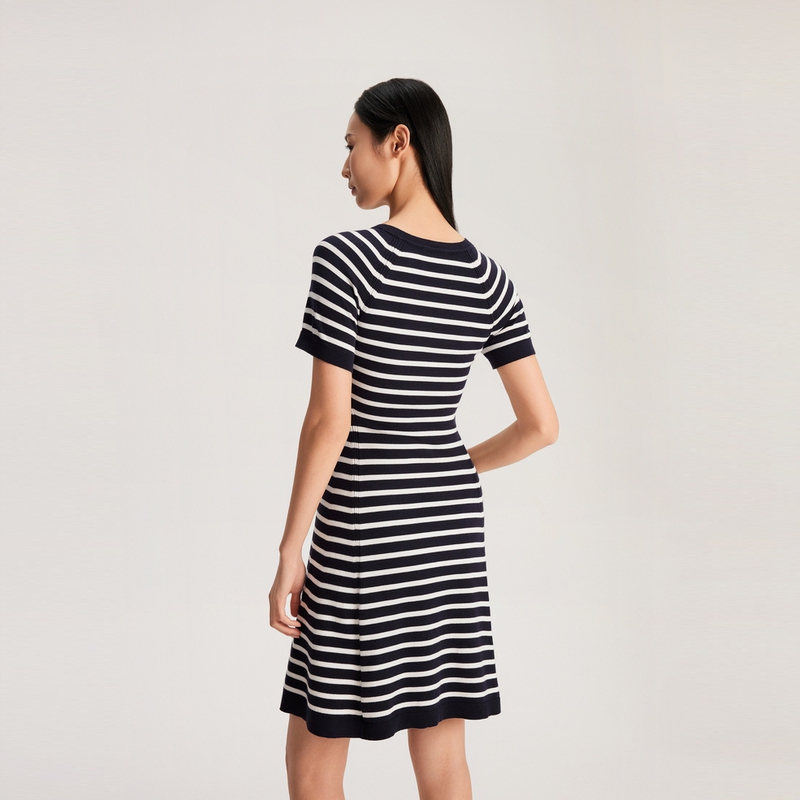 Purchase (W) 汤米·希尔费格 修身圆领短袖休闲连衣裙 WW0WW42461