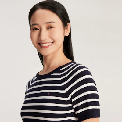 (W) 汤米·希尔费格 修身圆领短袖休闲连衣裙 WW0WW42461 Sizing (W) 汤米·希尔费格 修身圆领短袖休闲连衣裙 WW0WW42461