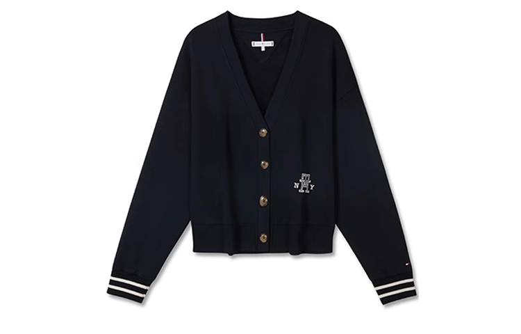 Order (W) Tommy Hilfiger 棉質刺繡V領開襟毛衣外套. WW0WW39141