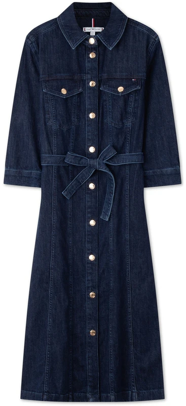 women-tommy-hilfiger-denim-short-sleeve-belted-shirt-dress-deep-blue-retro-style-ww-0-ww-42017