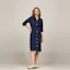 Shop (W) 汤米·希尔费格 丹宁短袖系带衬衫连衣裙 深蓝复古风格 WW0WW42017