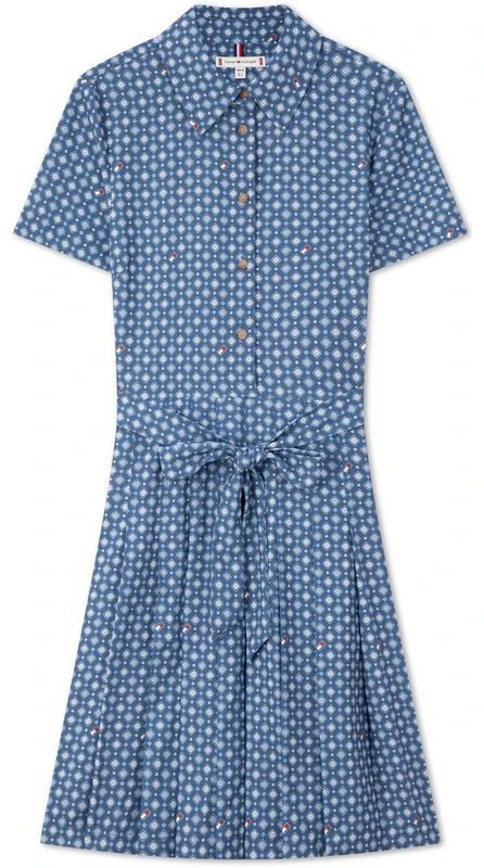 women-tommy-hilfiger-floral-print-short-sleeve-shirt-dress-blue-white-ww-0-ww-43349