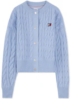Sizing (Women) Tommy Hilfiger Knitted Cardigan Chunky Striped Loose-Fit Sweater. DW0DW16529