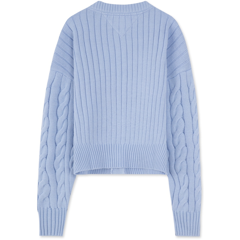 Cheap (W) Tommy Hilfiger 條紋寬鬆針織毛衣外套 chunky風格 DW0DW16529