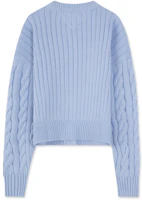 Cheap (Women) Tommy Hilfiger Knitted Cardigan Chunky Striped Loose-Fit Sweater. DW0DW16529