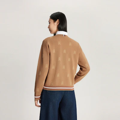 (W) Tommy Hilfiger 字母提花落肩圓領毛衣. WW0WW41635 3