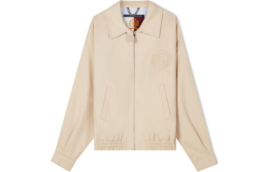 Order (W) Tommy Hilfiger 寬鬆徽章補丁拉鍊外套 淺卡其色 WW0WW38659-ACI