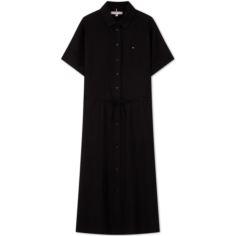 Order (W) 汤米希尔费格宽松亚麻短袖轻薄连衣裙 WW0WW41911