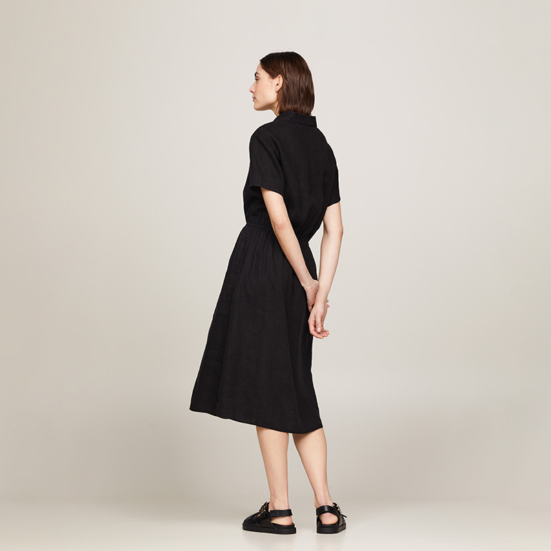 Purchase (W) 汤米希尔费格宽松亚麻短袖轻薄连衣裙 WW0WW41911