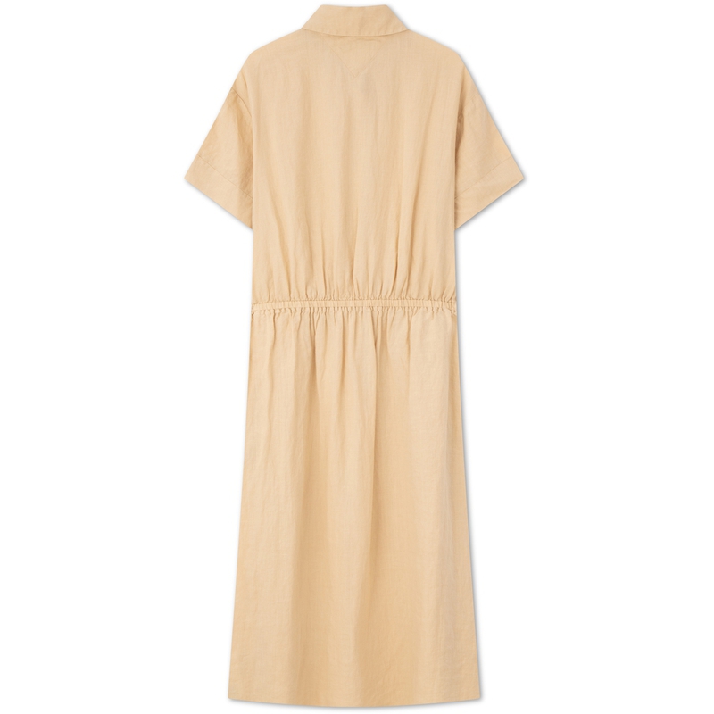 Sizing (W) 汤米希尔费格宽松亚麻短袖轻薄连衣裙 WW0WW41911