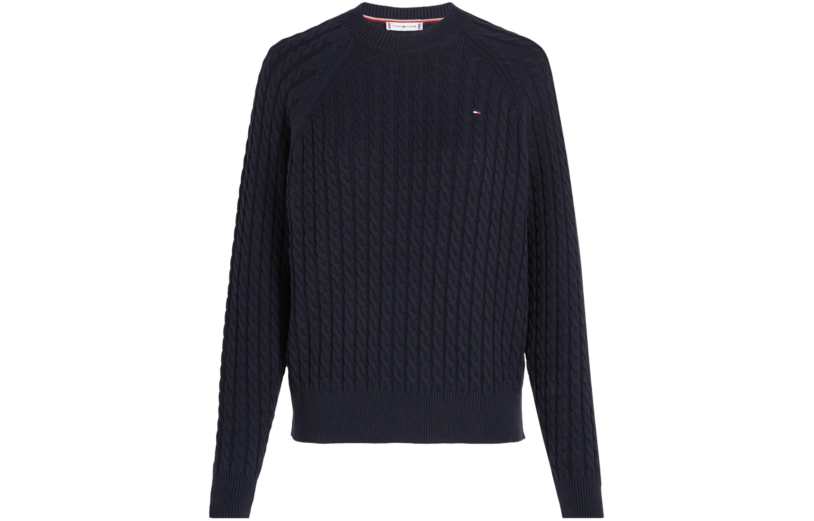 (Women) Tommy Hilfiger  Navy Blue Loose-Fit Crewneck Logo Sweater. WW0WW41142-DW5