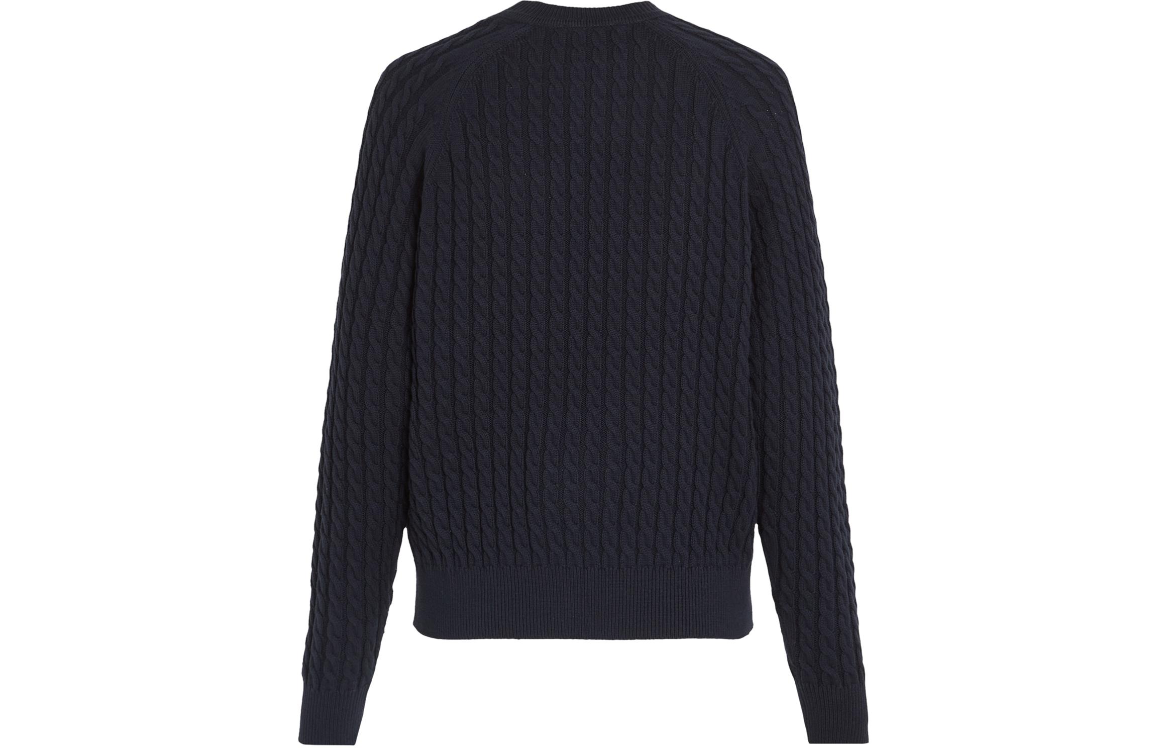 Lookbook (W) 汤米·希尔费格 海军蓝宽松版圆领标志毛衣. WW0WW41142-DW5