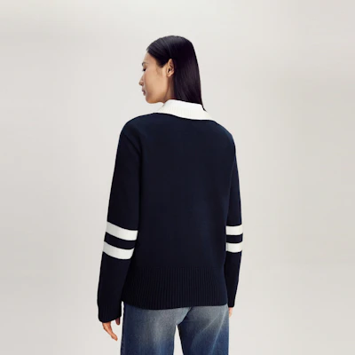 (W) Tommy Hilfiger 寬鬆刺繡V領針織毛衣 - 秋冬款式 WW0WW40266 3