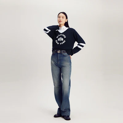 (W) Tommy Hilfiger 寬鬆刺繡V領針織毛衣 - 秋冬款式 WW0WW40266 4