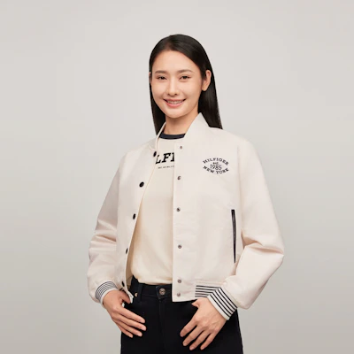 (W) Tommy Hilfiger 復古繡花撞色外套 奶油色. WW0WW43320 Shop (W) Tommy Hilfiger 復古繡花撞色外套 奶油色. WW0WW43320