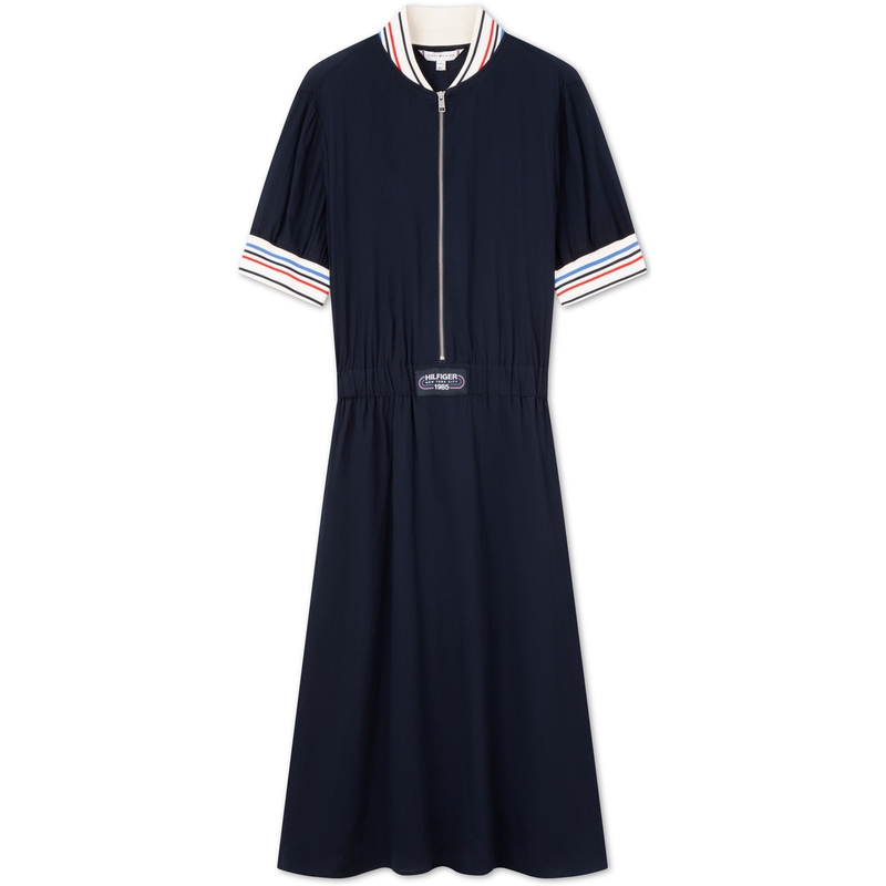 Order (W) 汤米·希尔费格 复古宽松版拼色棒球领连衣裙海军蓝 WW0WW41596