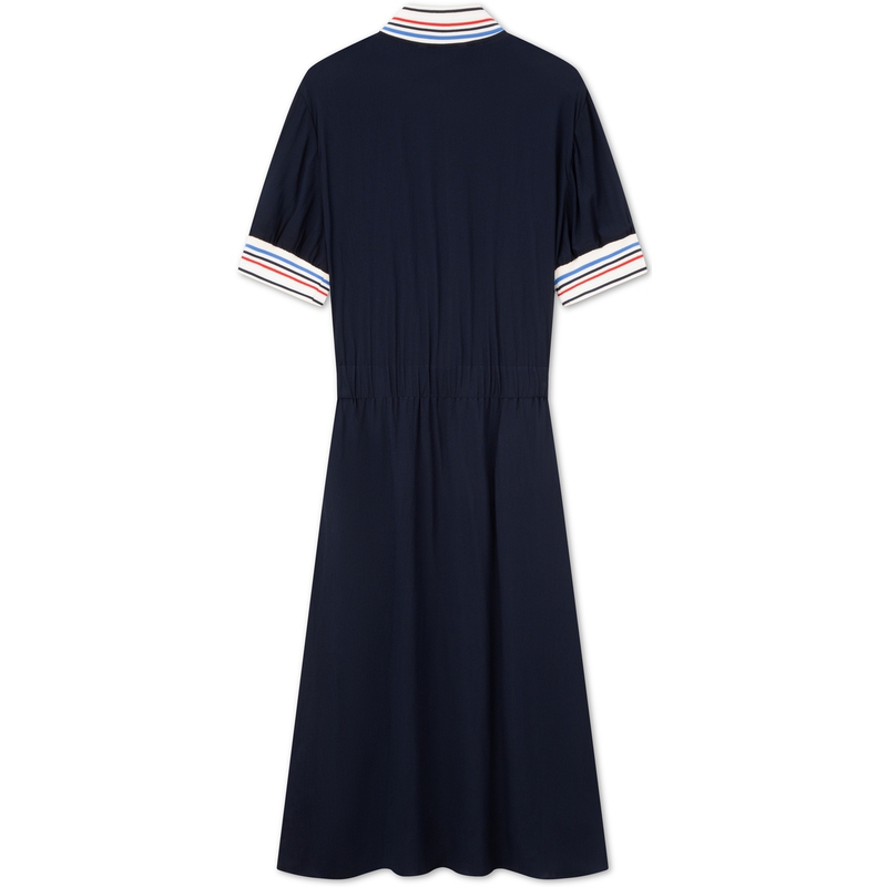 Lookbook (W) 汤米·希尔费格 复古宽松版拼色棒球领连衣裙海军蓝 WW0WW41596