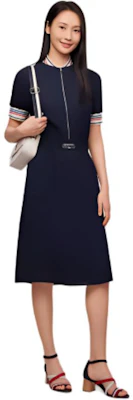 (W) 汤米·希尔费格 复古宽松版拼色棒球领连衣裙海军蓝 WW0WW41596 Shop (W) 汤米·希尔费格 复古宽松版拼色棒球领连衣裙海军蓝 WW0WW41596